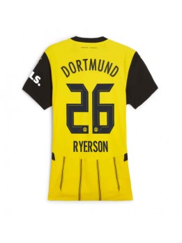 Billige Borussia Dortmund Julian Ryerson #26 Hjemmedrakt Dame 2024-25 Kortermet